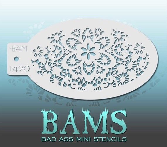 Bad Ass Bams Face Paint Template 1420