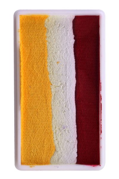 PXP One Stroke split cake yellow white red PartyXplosion