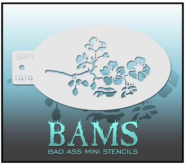 Bad Ass BAMS stencil 1414 flowers