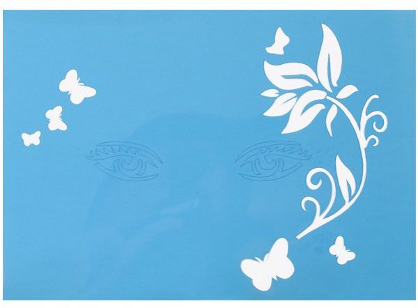 PXP Facepaint Stencils branch with leaves butterflies