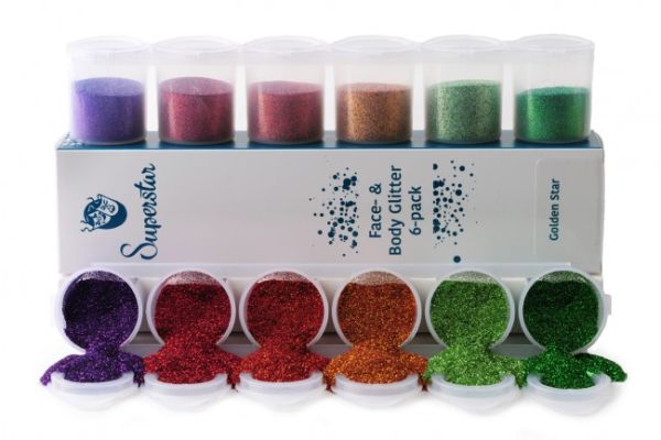 Golden Star Fine Glitter Mix Six Pack