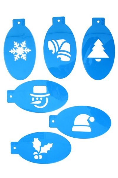 6 PXP Christmas facepaint templates set