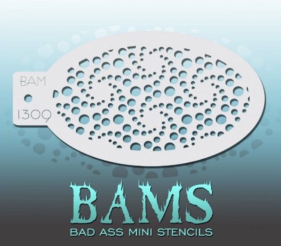 Bad Ass Bams Face Paint Template 1309 - Dots
