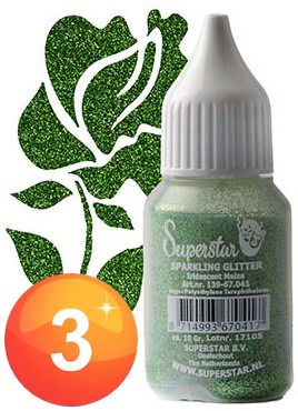 Superstar Sparkling Glitter puffer Green Indecent Maize