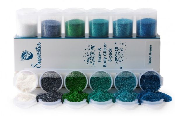 Ocean Breeze Fine Glitter Mix Six Pack