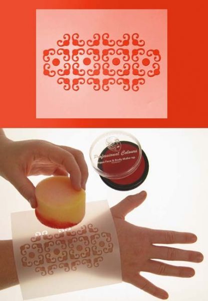 PXP PartyXplosion face paint template ornaments