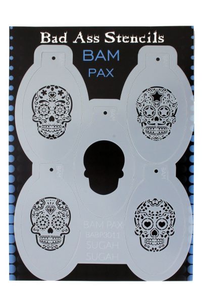 Bad Ass BAM PAX stencil 3011 Sugar skull Day of the Dead