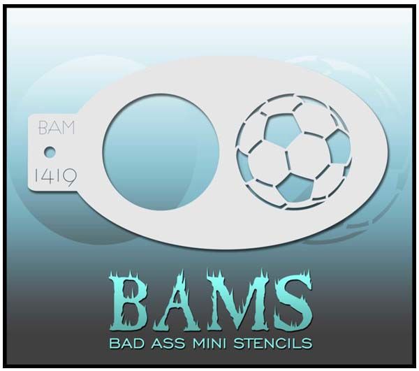 Bad Ass BAM stencil 1419 football