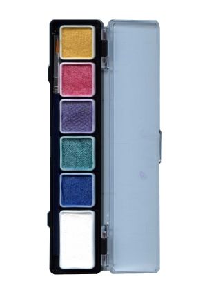 PartyXplosion metallic Face Paint Pallet 6 PXP colours